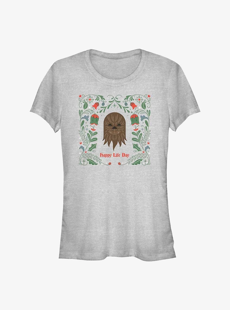 Star Wars Chewie Happy Life Day Girls T-Shirt