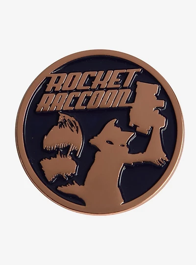 Marvel Guardians of the Galaxy Rocket Raccoon Circular Enamel Pin - BoxLunch Exclusive