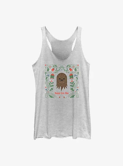 Star Wars Chewie Happy Life Day Womens Tank Top
