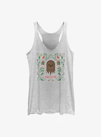 Star Wars Chewie Happy Life Day Womens Tank Top