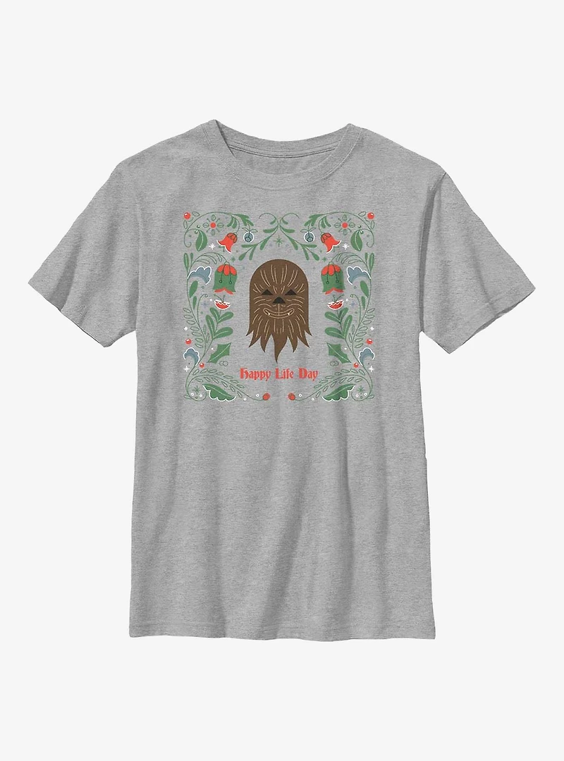 Star Wars Chewie Happy Life Day Youth T-Shirt