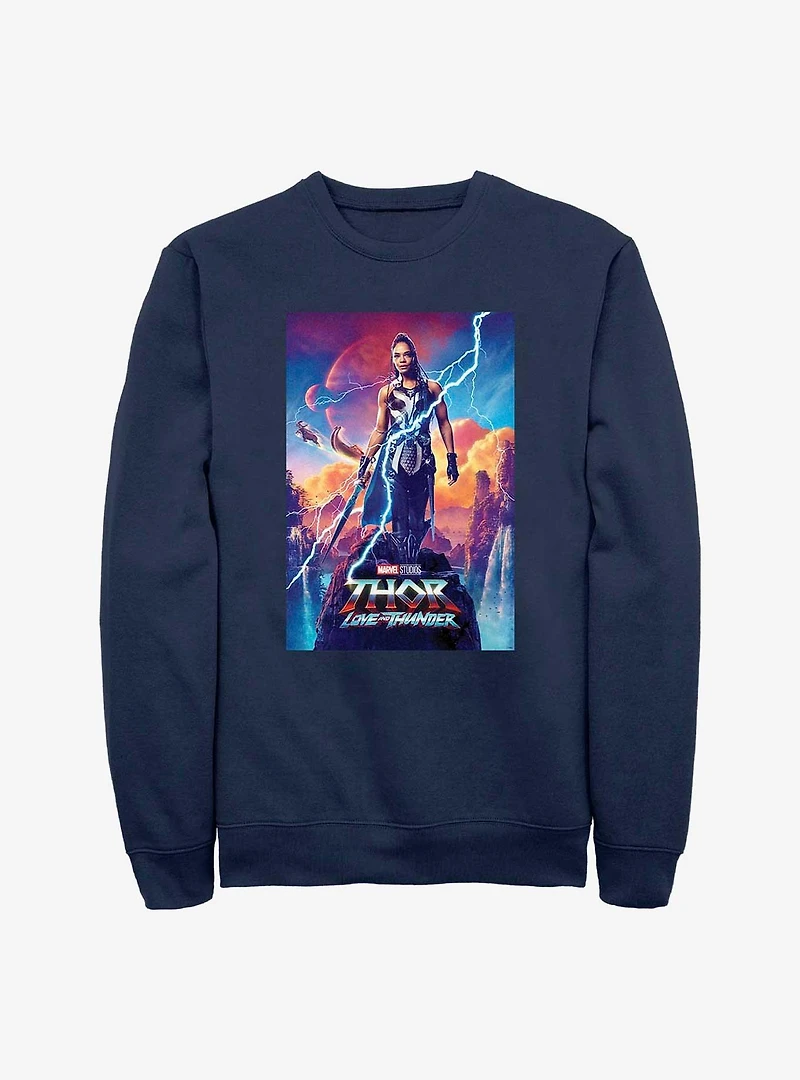 Marvel Thor: Love and Thunder Valkyrie Movie Poster Sweatshirt