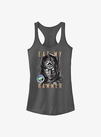 Marvel Thor: Love and Thunder Eat My Hammer Dr. Jane Foster Portrait Girls Tank