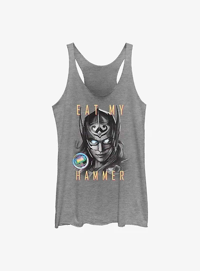 Marvel Thor: Love and Thunder Eat My Hammer Dr. Jane Foster Portrait Girls Tank