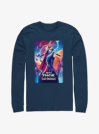 Marvel Thor: Love and Thunder Mighty Thor Movie Poster Long-Sleeve T-Shirt