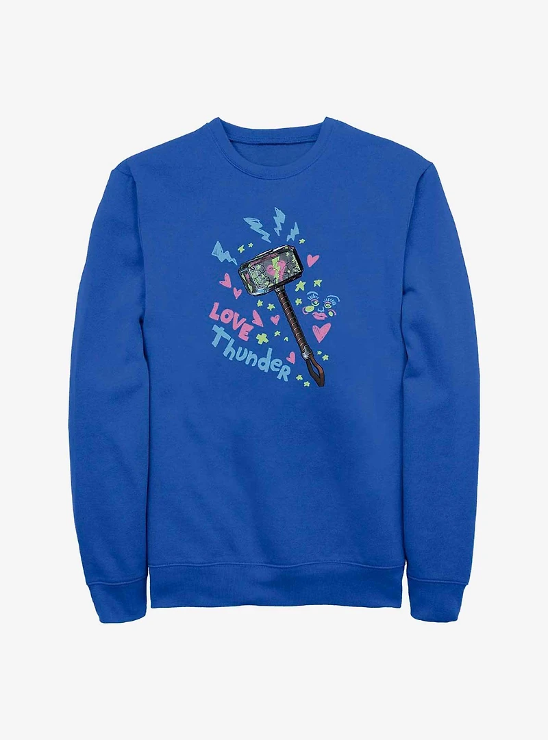 Marvel Thor: Love and Thunder Graffiti Hammer Sweatshirt