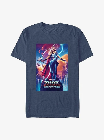 Marvel Thor: Love and Thunder Mighty Thor Movie Poster T-Shirt