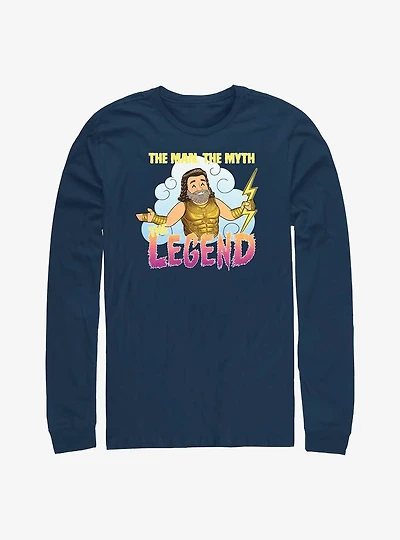 Marvel Thor: Love and Thunder Zeus Man Myth Legend Long-Sleeve T-Shirt