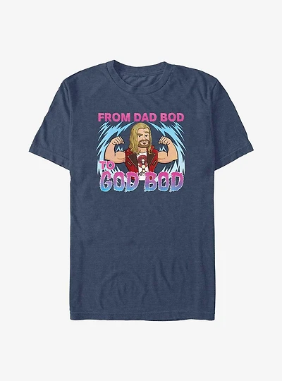 Marvel Thor: Love and Thunder Dad Bod To God Bod T-Shirt