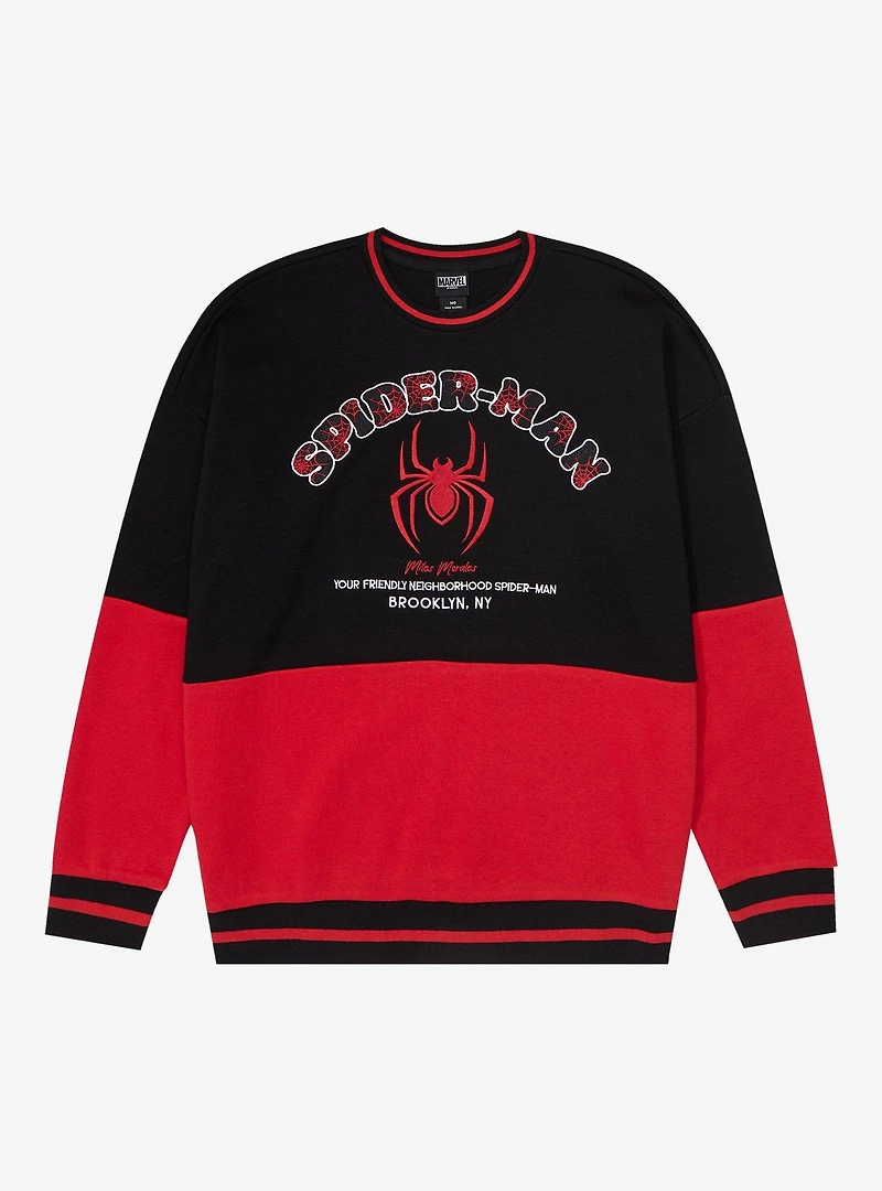 Marvel Spider-Man Miles Morales Panel Crewneck - BoxLunch Exclusive