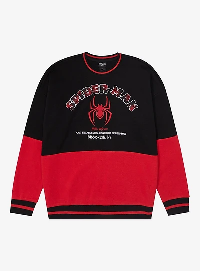 Marvel Spider-Man Miles Morales Panel Crewneck - BoxLunch Exclusive
