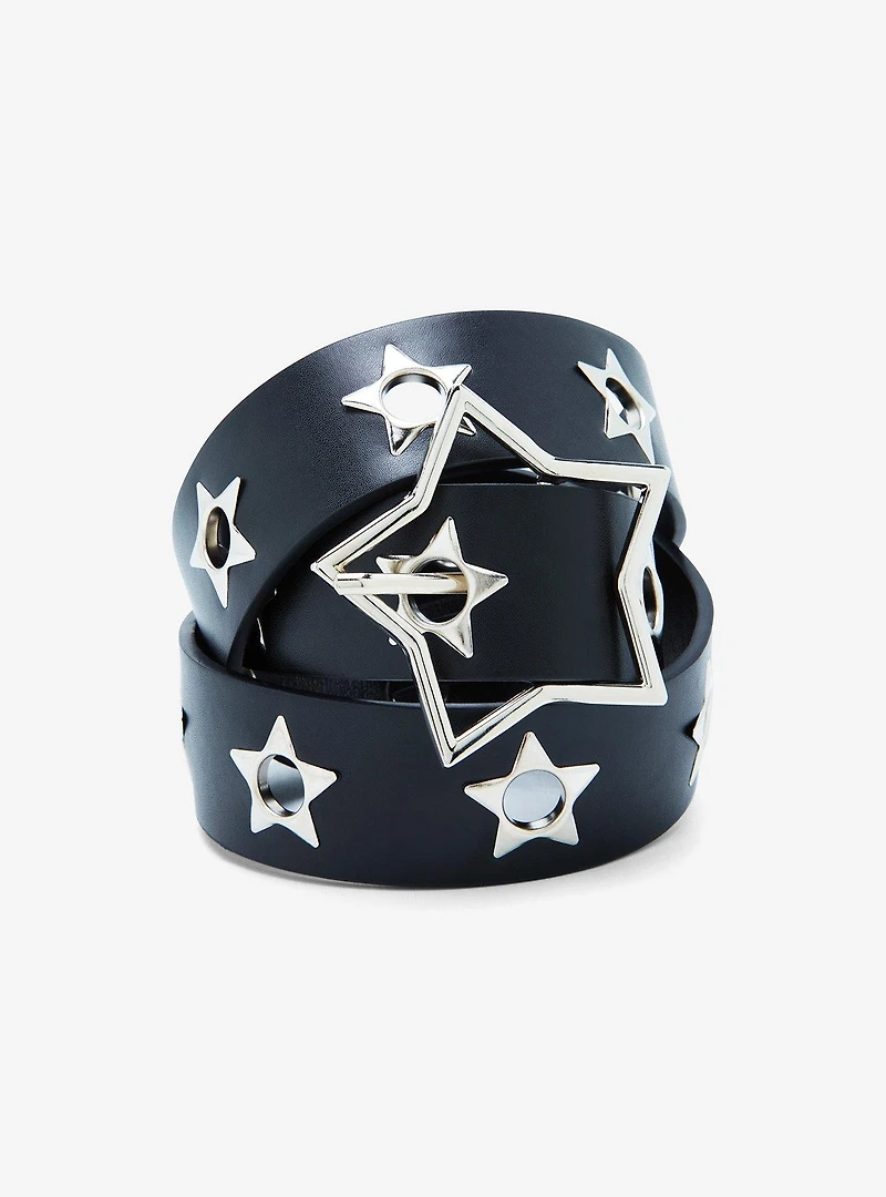 Star Buckle Grommet Belt