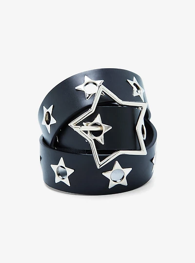 Star Buckle Grommet Belt