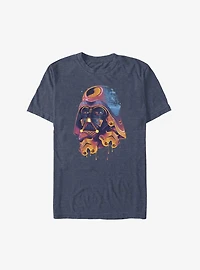 Star Wars Darth Vader Melting Helmet Big & Tall T-Shirt