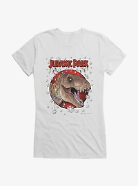 Jurassic Park Christmas Holiday T-Rex Girls T-Shirt