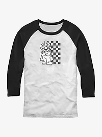 Nintendo Super Mario Bros. Checkered Raglan
