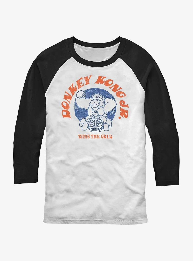 Nintendo Mario Kart Donkey Kong Jr. Wins Gold Raglan