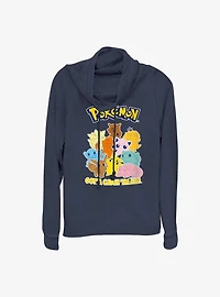 Pokemon Catch 'Em All Cowl Neck Long-Sleeve Top