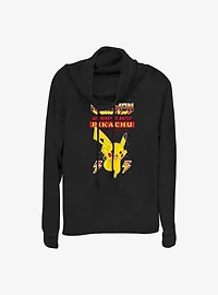 Pokemon Battle Ready Pikachu Cowl Neck Long-Sleeve Top