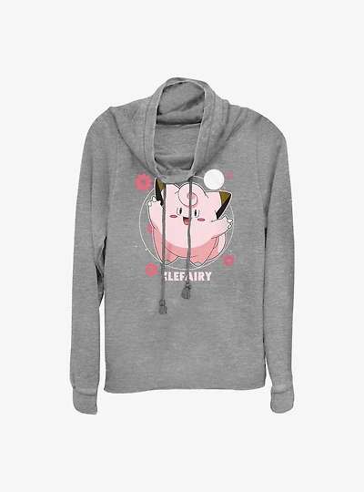 Pokemon Clefairy Fairy Dance Cowl Neck Long-Sleeve Top