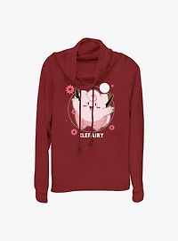 Pokemon Clefairy Fairy Dance Cowl Neck Long-Sleeve Top