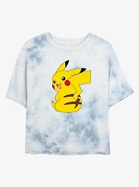 Pokemon Cheeky Pikachu Tie-Dye Girls Crop T-Shirt