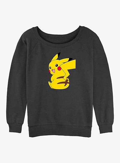 Pokemon Cheeky Pikachu Girls Slouchy Sweatshirt