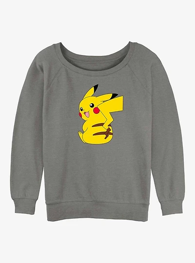 Pokemon Cheeky Pikachu Girls Slouchy Sweatshirt