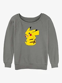 Pokemon Cheeky Pikachu Girls Slouchy Sweatshirt