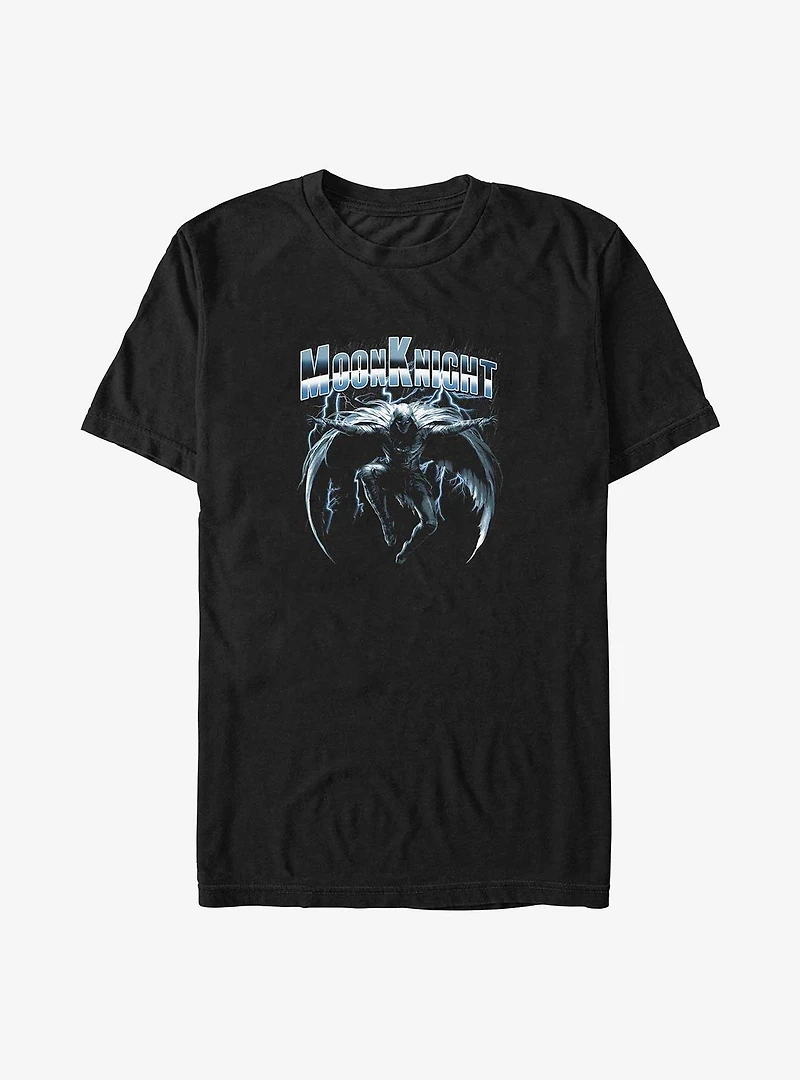 Marvel Moon Knight Lightning Rain Big & Tall T-Shirt