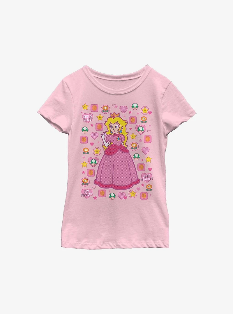 Nintendo Princess Peach Icons Youth Girls T-Shirt