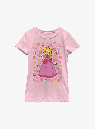 Nintendo Princess Peach Icons Youth Girls T-Shirt