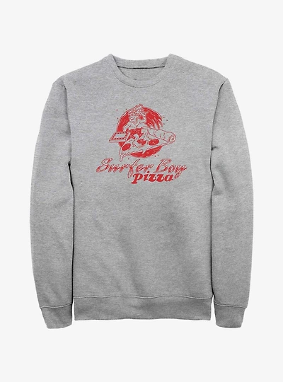 Stranger Things Surfer Boy Pizza Logo Sweatshirt