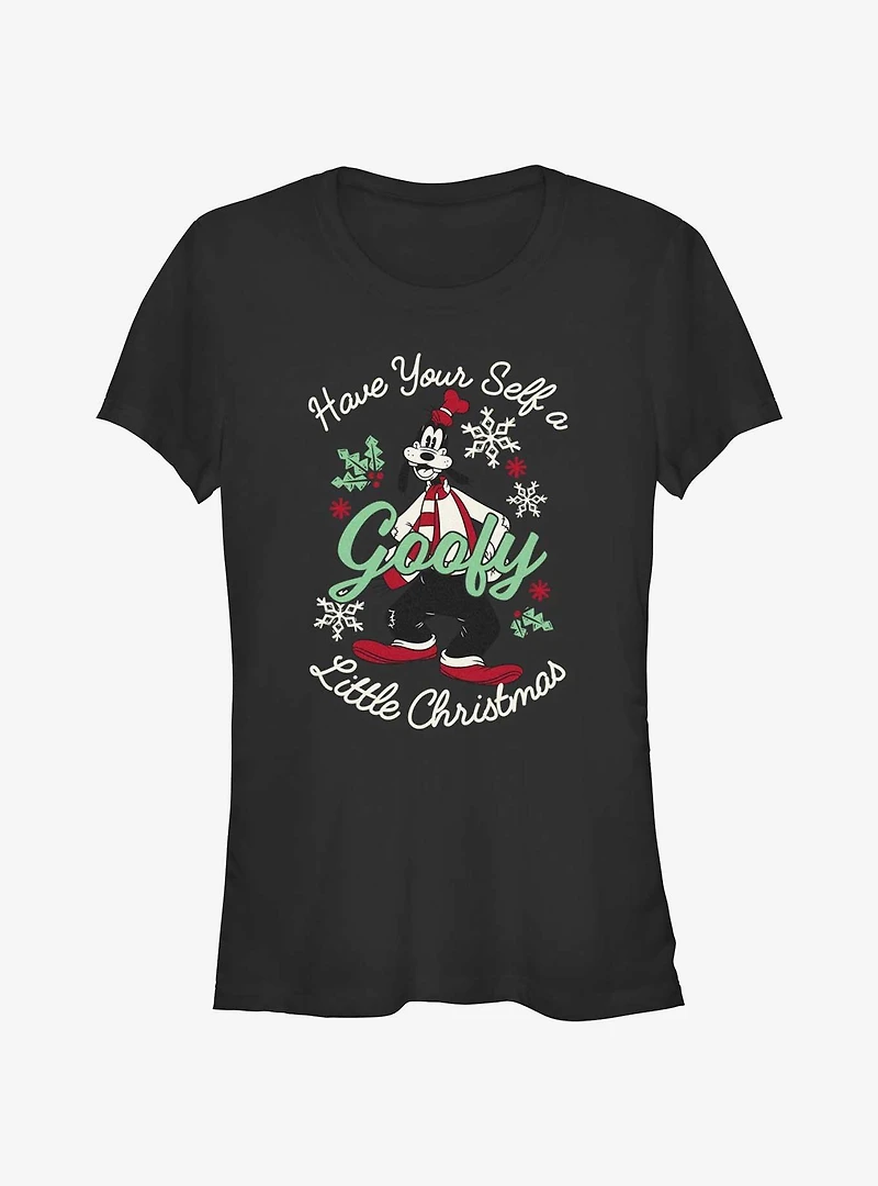 Disney Goofy Little Christmas Black Girls T-Shirt