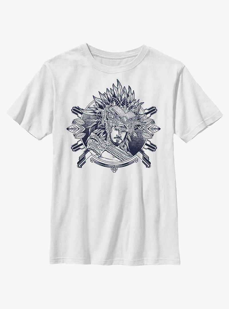 Marvel Black Panther: Wakanda Forever Namor Outline Ink DesignYouth T-Shirt