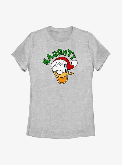 Disney Donald Duck Naughty Holiday Womens T-Shirt