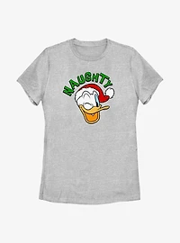 Disney Donald Duck Naughty Holiday Womens T-Shirt