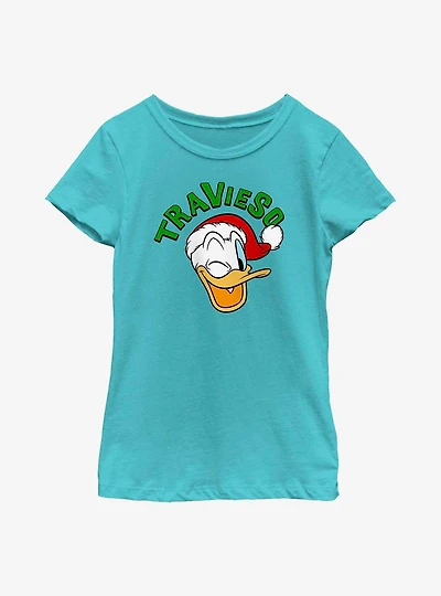 Disney Donald Duck Travieso Holiday Spanish Youth Girls T-Shirt
