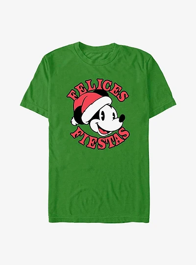Disney Mickey Mouse Felices Fiestas Happy Holidays Spanish T-Shirt