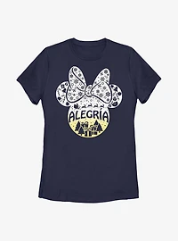Disney Minnie Mouse Alegria Joy Spanish Ears Womens T-Shirt