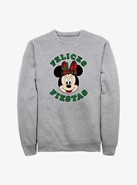 Disney Minnie Mouse Felices Fiestas Happy Holidays Spanish Sweatshirt
