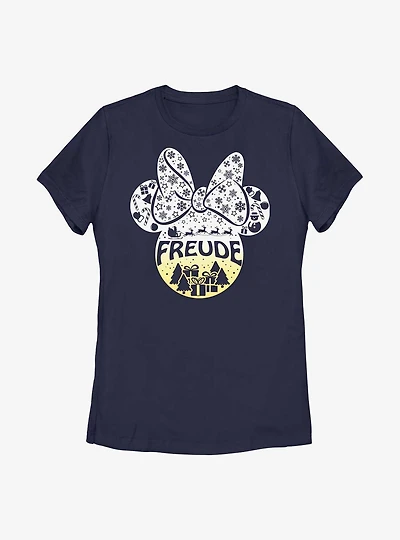 Disney Minnie Mouse Freude Joy German Ears Womens T-Shirt