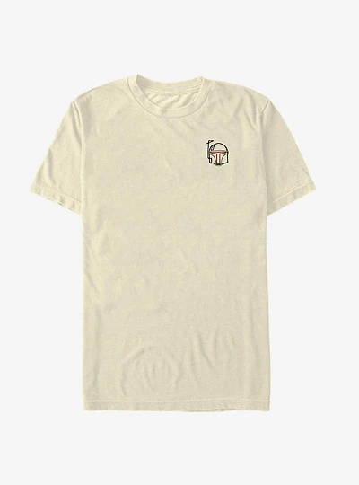 Star Wars Embroidered Boba Fett Helmet T-Shirt