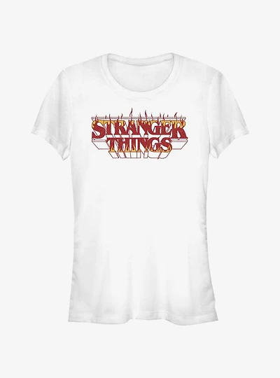 Stranger Things Fire Logo Girls T-Shirt