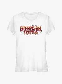 Stranger Things Fire Logo Girls T-Shirt