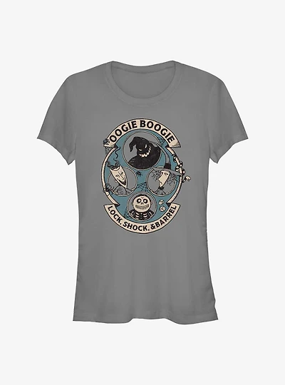 Disney The Nightmare Before Christmas Oogie Boogie and Lock, Shock, & Barrel Girls T-Shirt