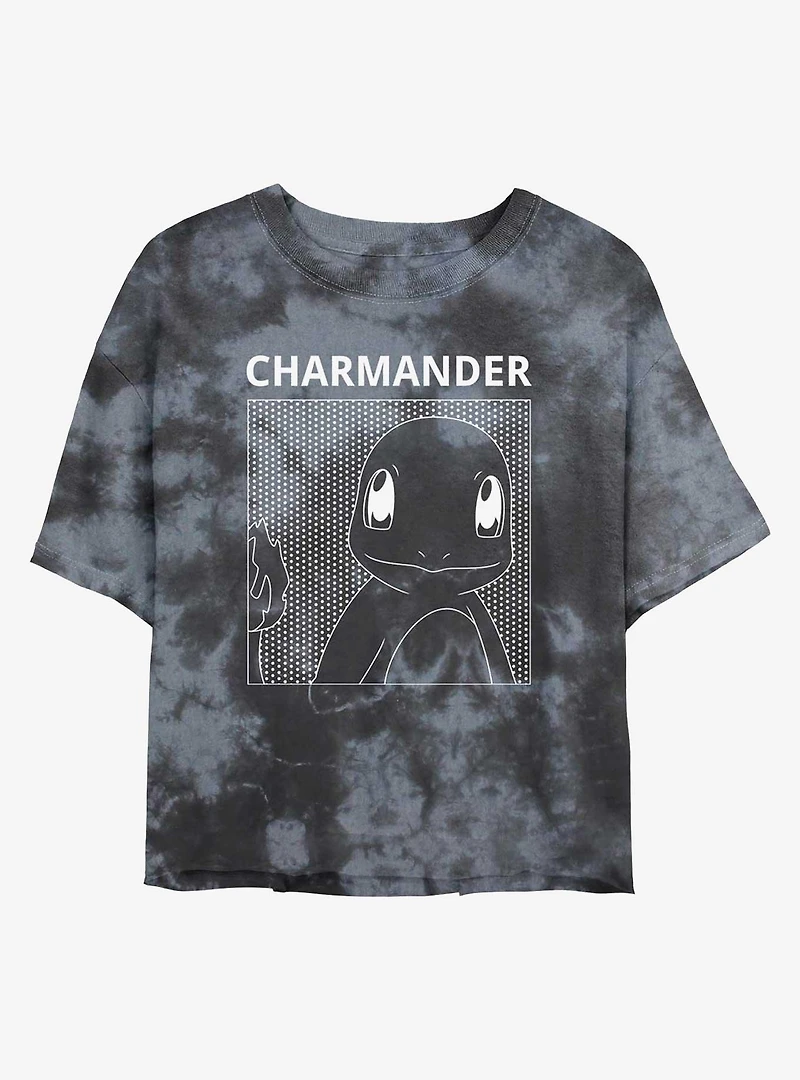 Pokemon Charmander Tie-Dye Womens Crop T-Shirt