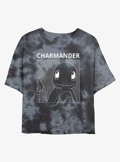 Pokemon Charmander Tie-Dye Womens Crop T-Shirt