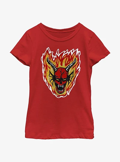 Stranger Things Demon Head Youth Girls T-Shirt