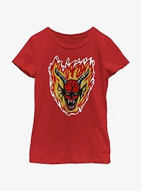 Stranger Things Demon Head Youth Girls T-Shirt